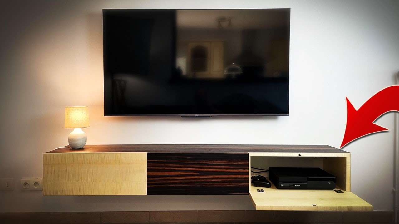 Fabriquer un MEUBLE TV SUSPENDU ! (Sans AUCUN fil apparent !)