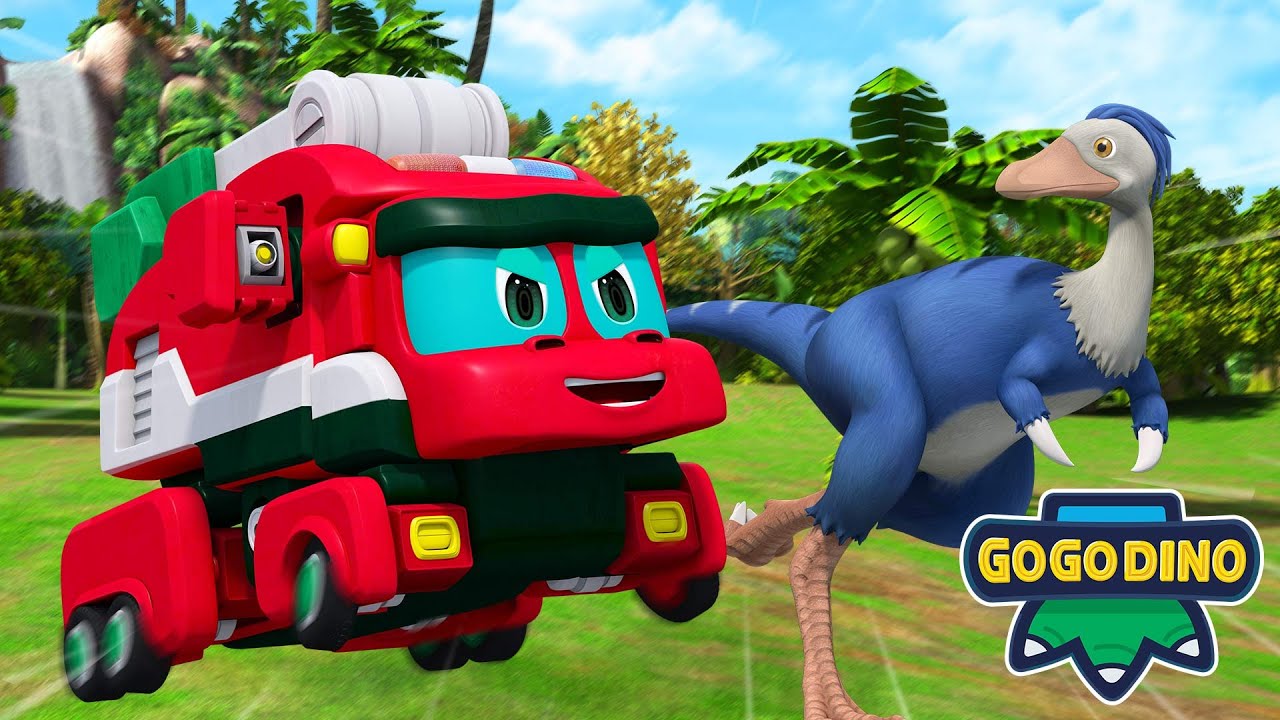 🦖GoGoDino | Best Dino Firefighter Rescues w/ Anky & Mononykus, Allosaurus, Velociraptors | Cartoon