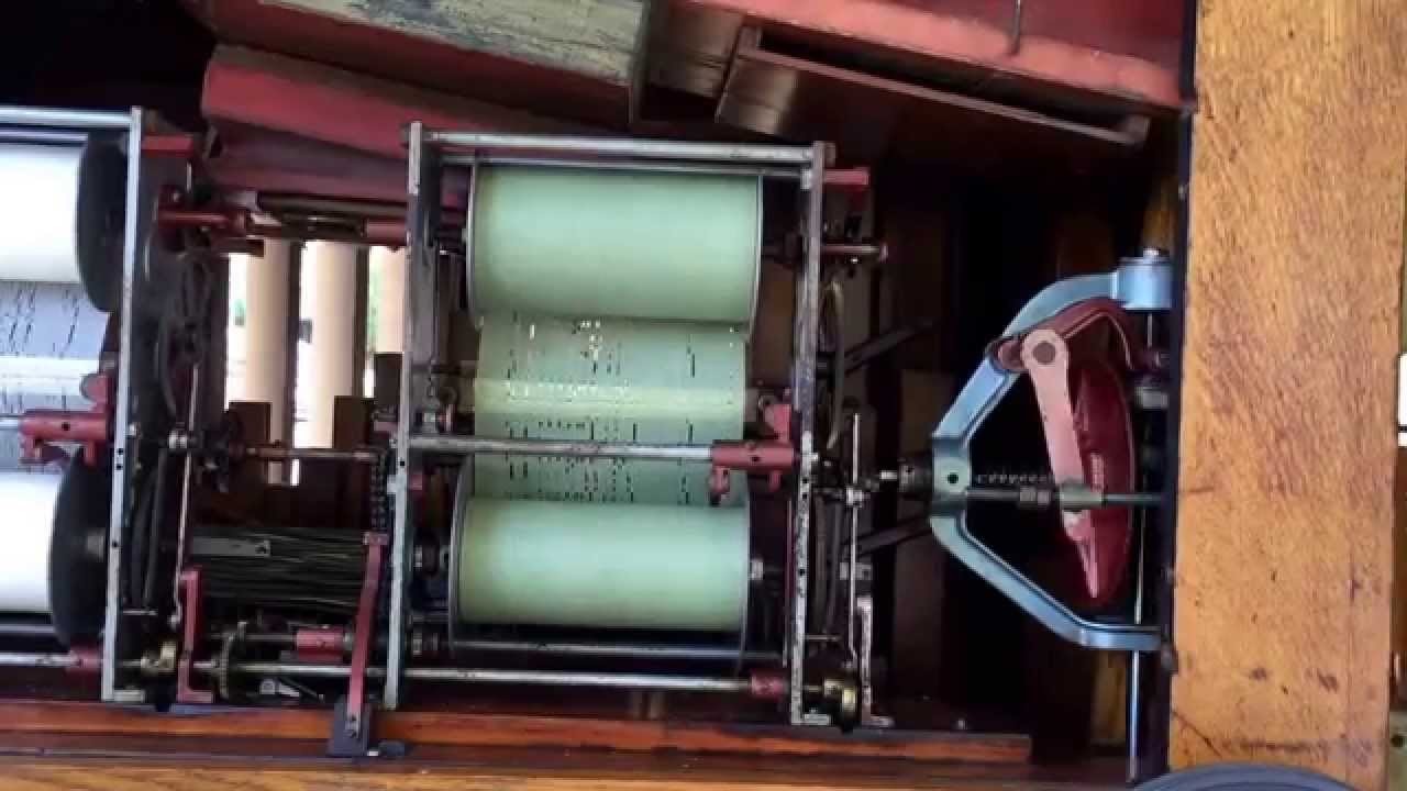 Original Green Paper Roll on a Wurlitzer 153 Band Organ