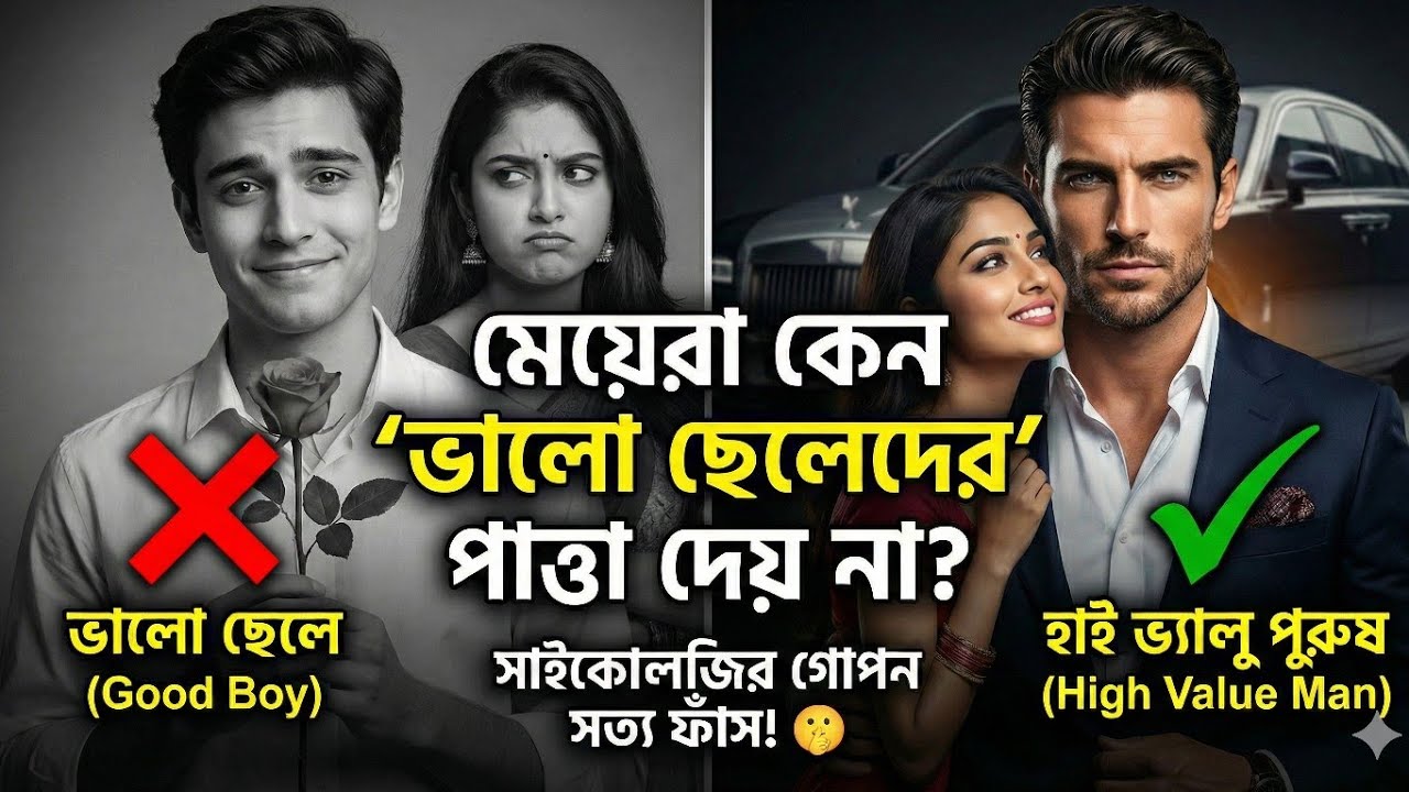  মেয়েরা কেন ভালো ছেলেদের পাত্তা দেয় না? সাইকোলজির এই গোপন সত্যটি জানুন! #love #ভালোবাসা #সম্পর্ক 
