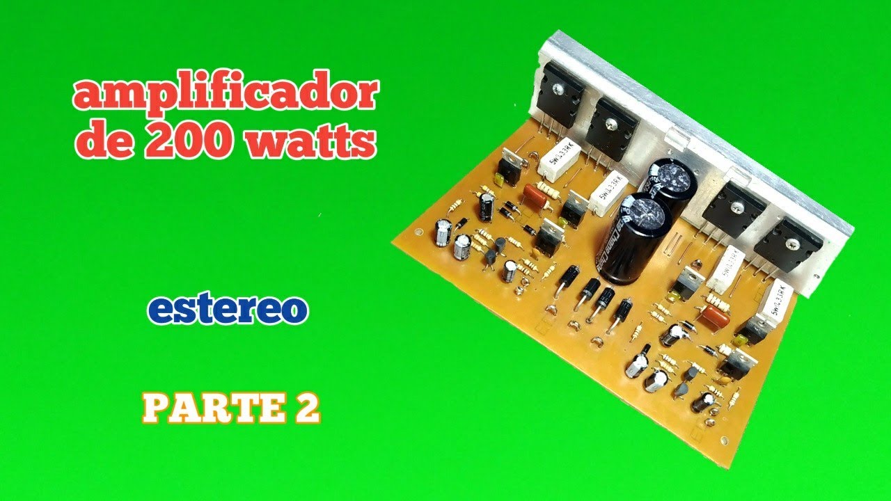 Amplificador De 200 watts Estereo Casero