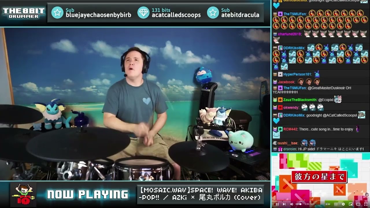 The8BitDrummer // MOSAIC.WAV - SPACE! WAVE! AKIBA-POP!! (AZKi & Omaru Polka cover)