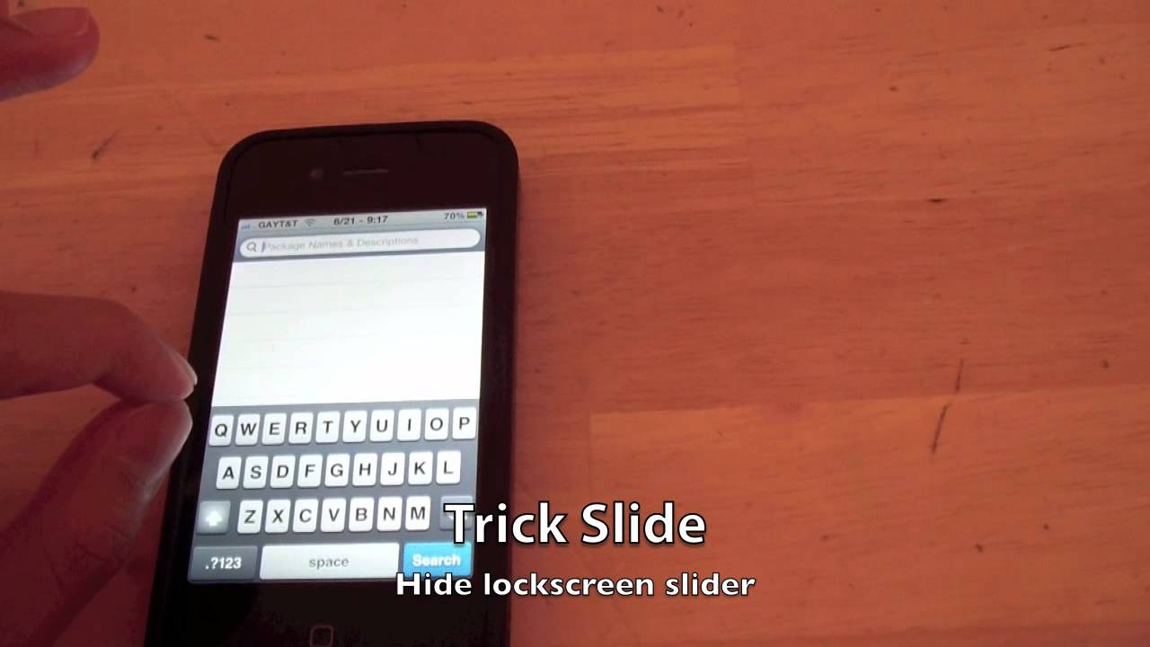 Trickslide - Hide lockscreen slider