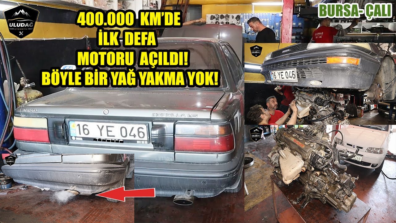 1990 TOYOTA COROLLA 1.6 MOTOR REKTEFİYE (ARABA YAĞ YAKMAKTAN  EGZOZLAR DOLMUŞ VE HARARET YAPMIŞ!)