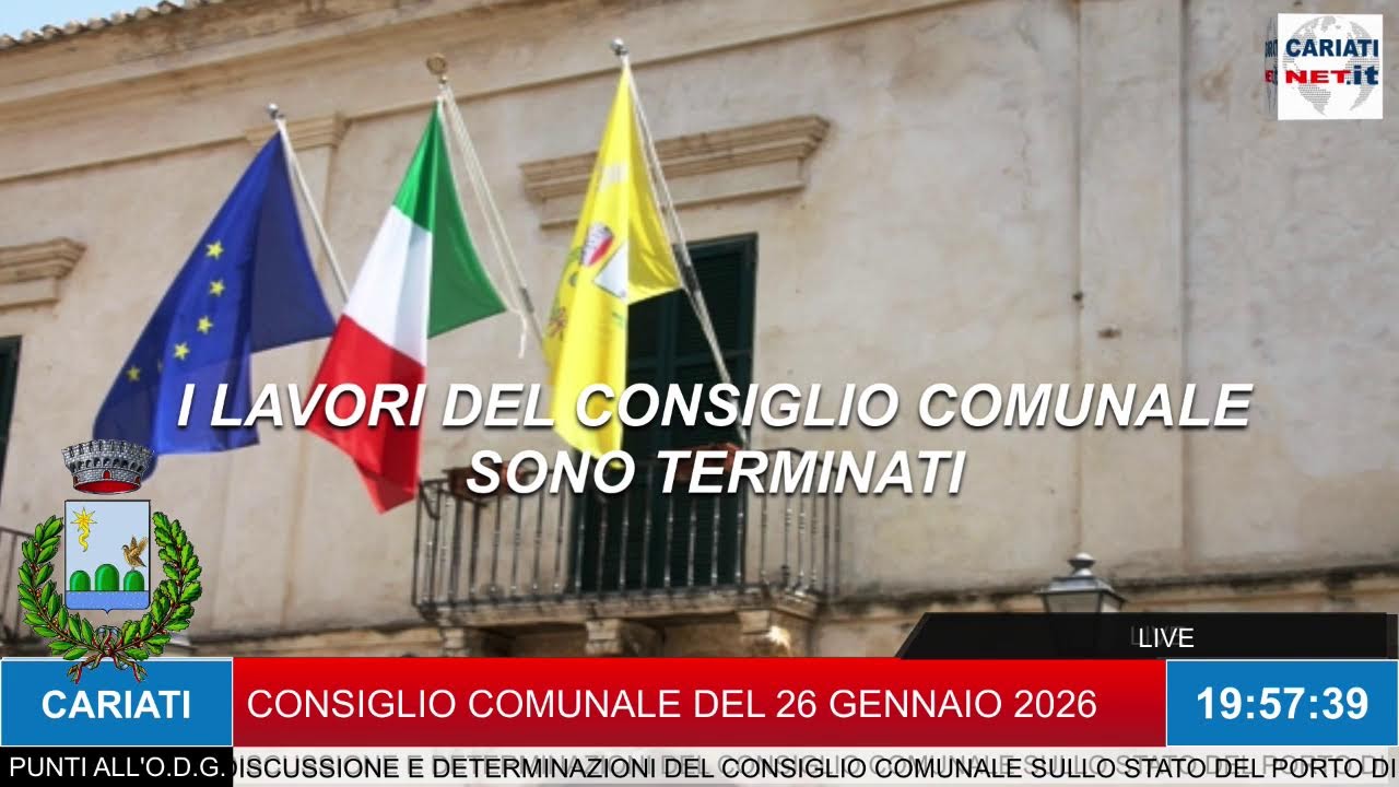 DIRETTA DEL CONSIGLIO COMUNALE DI CARIATI