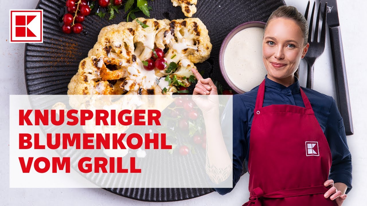 Gegrillter Blumenkohl mit Hefecreme und Kräutersalat I Verena Leister kocht I Kaufland