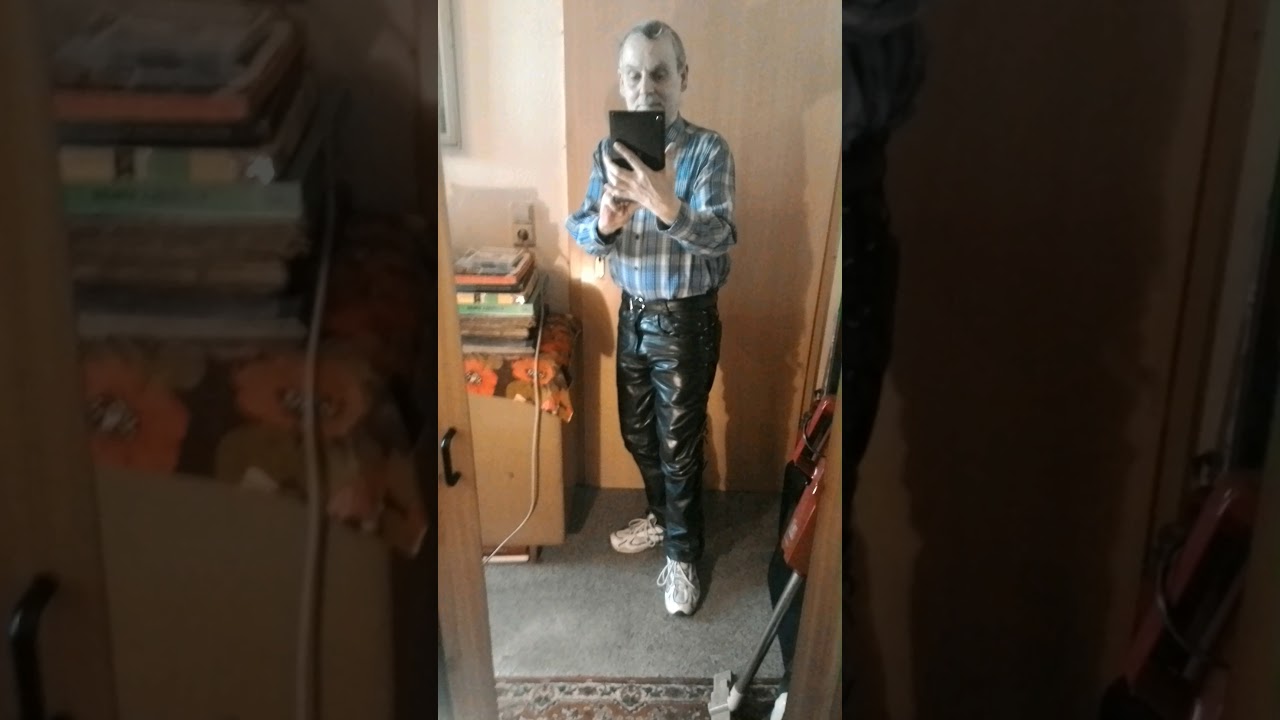 Schwarze Lederhose,Lederjeans,Teil 2