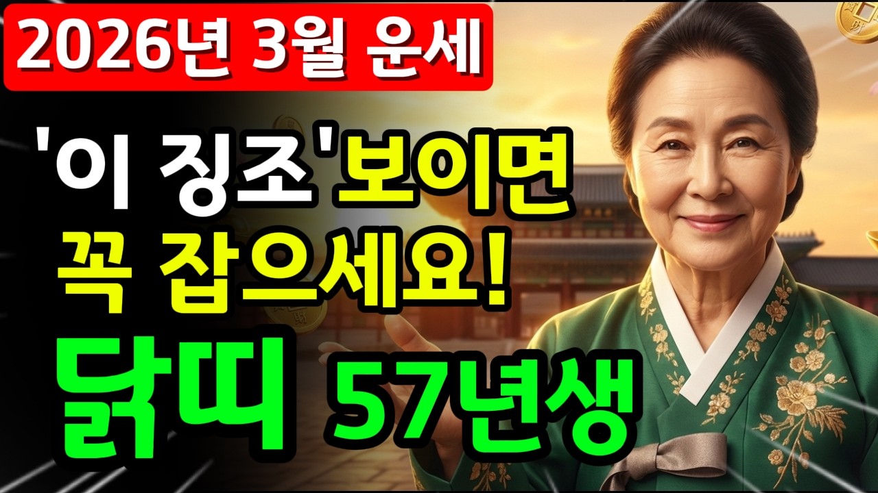 밤잠 설치던 고민 해결! 57년생 닭띠 3월 인생 역전의 3가지 징조 🚨✨