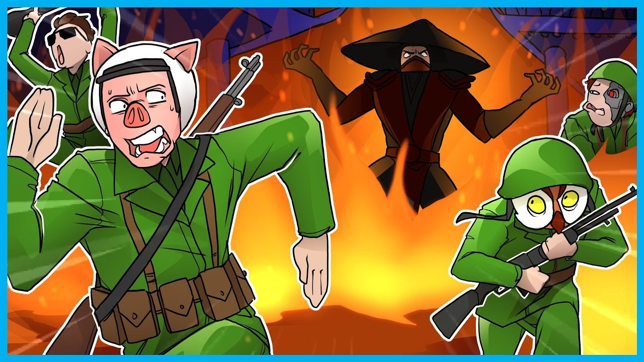 Call of Duty WWII Zombies Funny Moments! - Samurai Fire Man & Mortal Warfare Combat! (Not Clickbait)