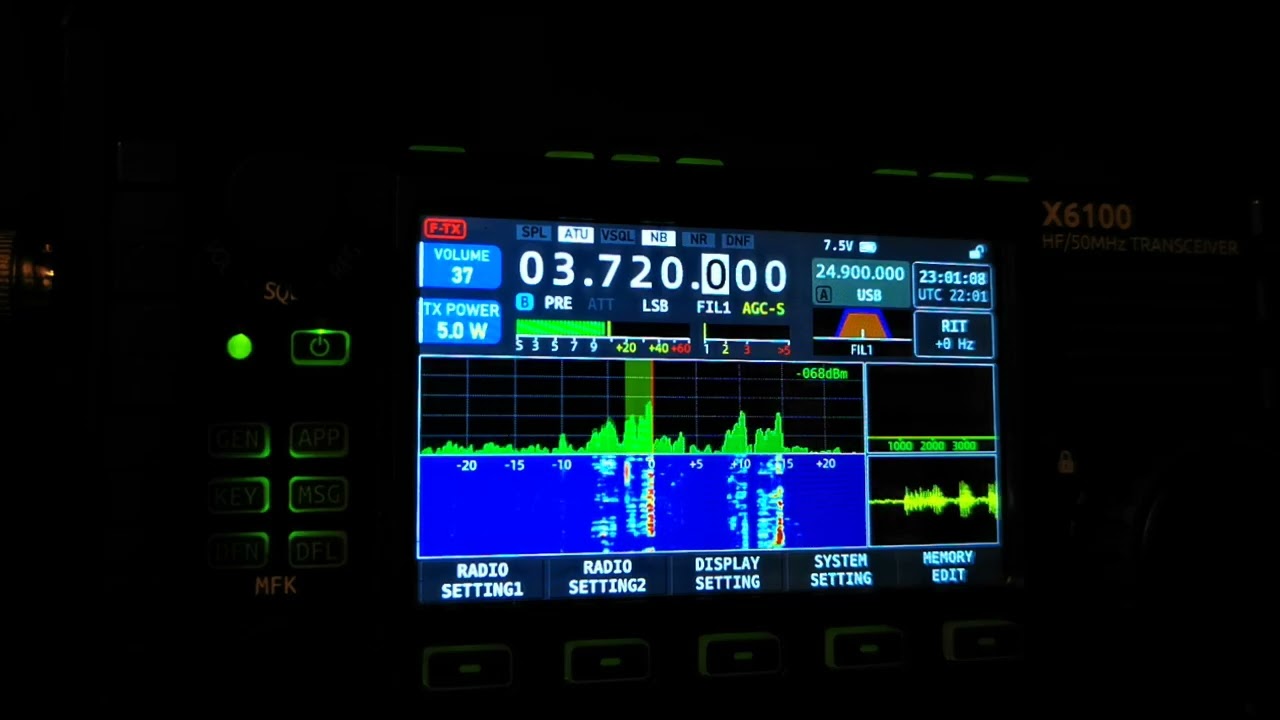 Pierwsza łączność Xiegu X6100 SP9LO Damian Gliwice