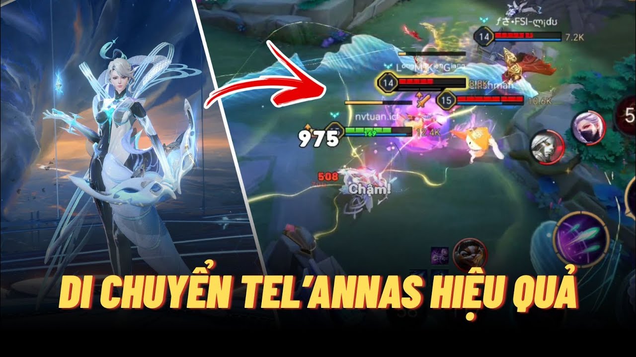 Cách chơi Tel’Annas di chuyển, chọn vị trí bắn đổi đầu sát thủ đấu sĩ hiệu quả | Liên quân mobile