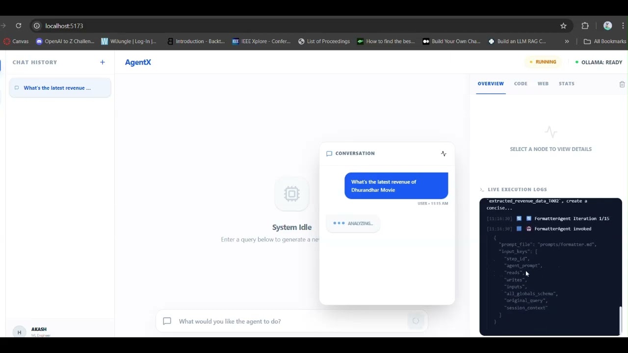 AgentX: Web Search Demo