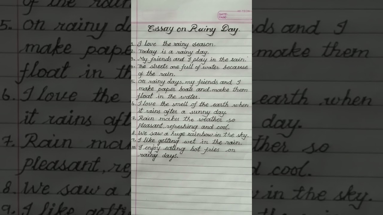 10 lines on rainy day in English/ 10 lines essay on rainy day