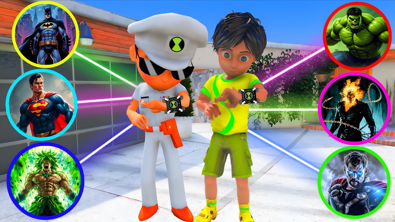 Shiva And White Little Singham Saved All His Friends With The Power Of Superhero In Gta 5 🤯