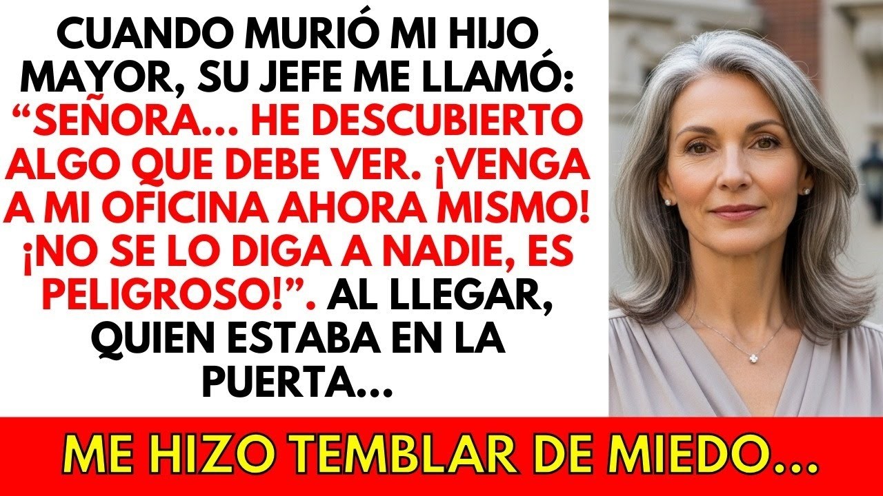 Mi hijo falleció, y días después su jefe me llamó: 