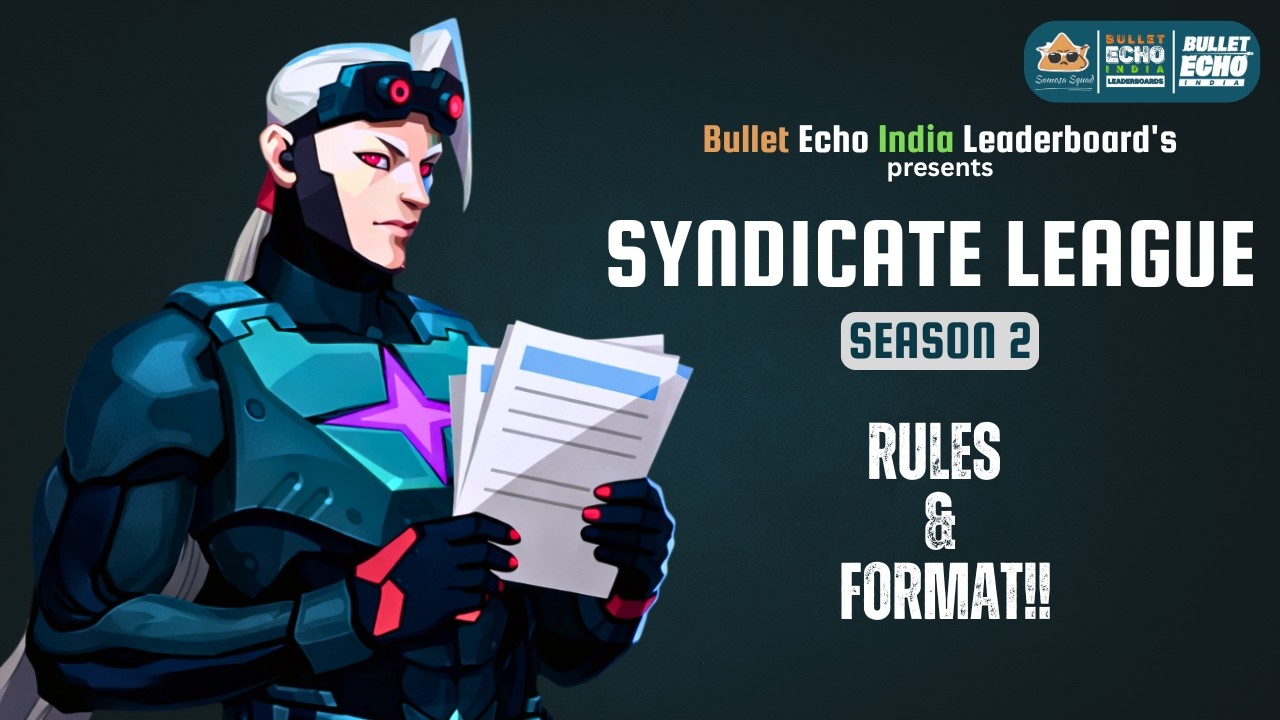 Syndicate League Season 2 🔥 Bullet Echo India Tournament | Watch Live on Samosa Squad