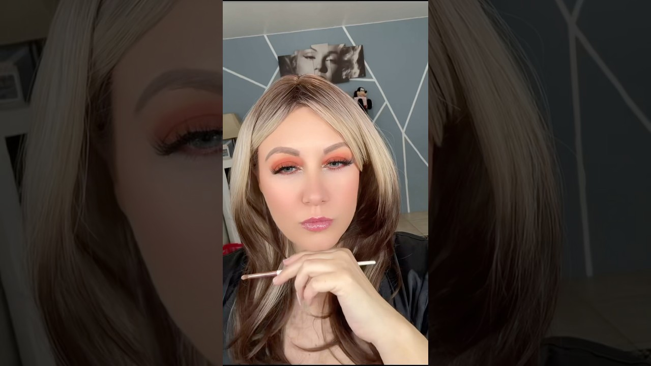 Peachy Eyeshadow Tutorial🍑 #eyeshadowtutorial #easyeyeshadow #eyeshadowforbeginners #makeup #beauty