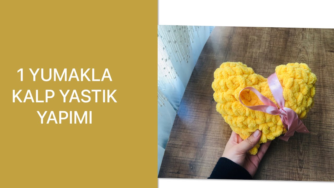 1 YUMAKLA KALP YASTIK YAPIMI /KALP YASTIK YAPIMI 4 #puffykalpyastıkyapımı #kalpyastık