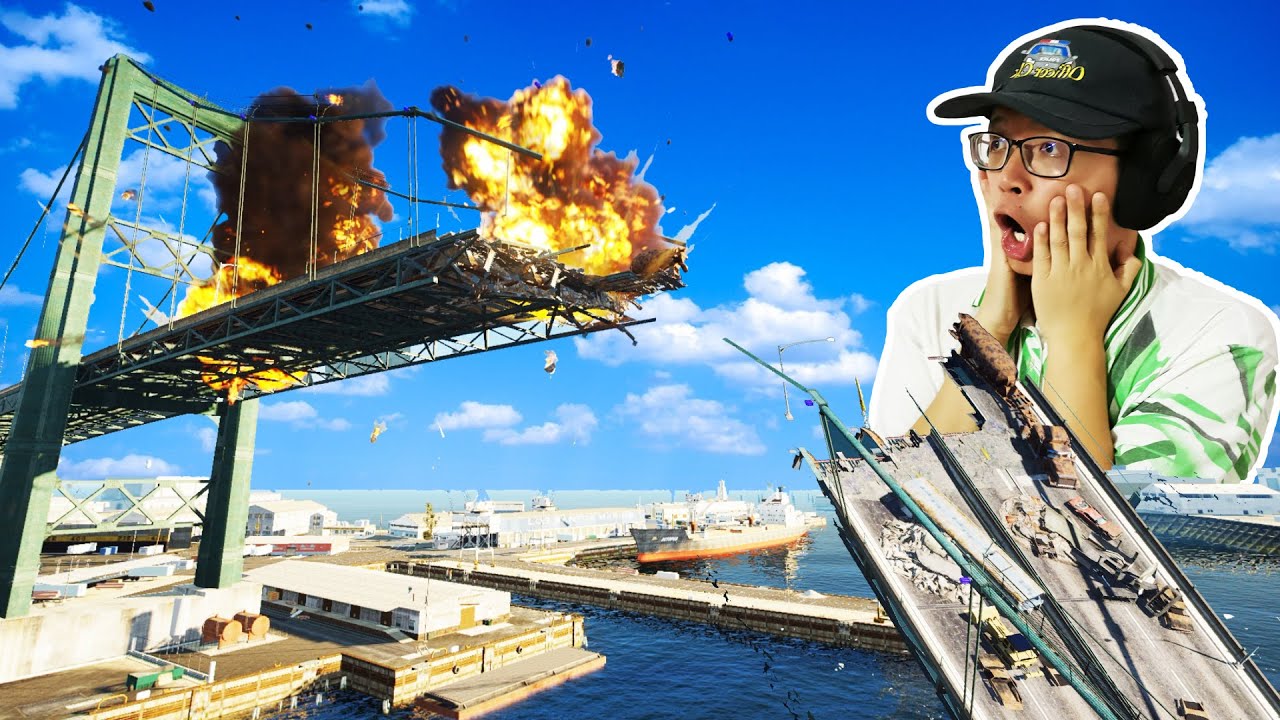 GTA5 洛圣都桥被弄断了！赶紧帮我通知消防员啊！ （救命啊！）