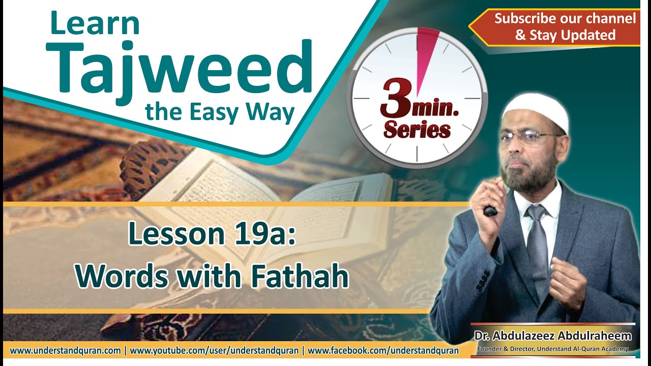 Lesson – 19a | Words with Fathah | English | Learn Tajweed – the Easy Way