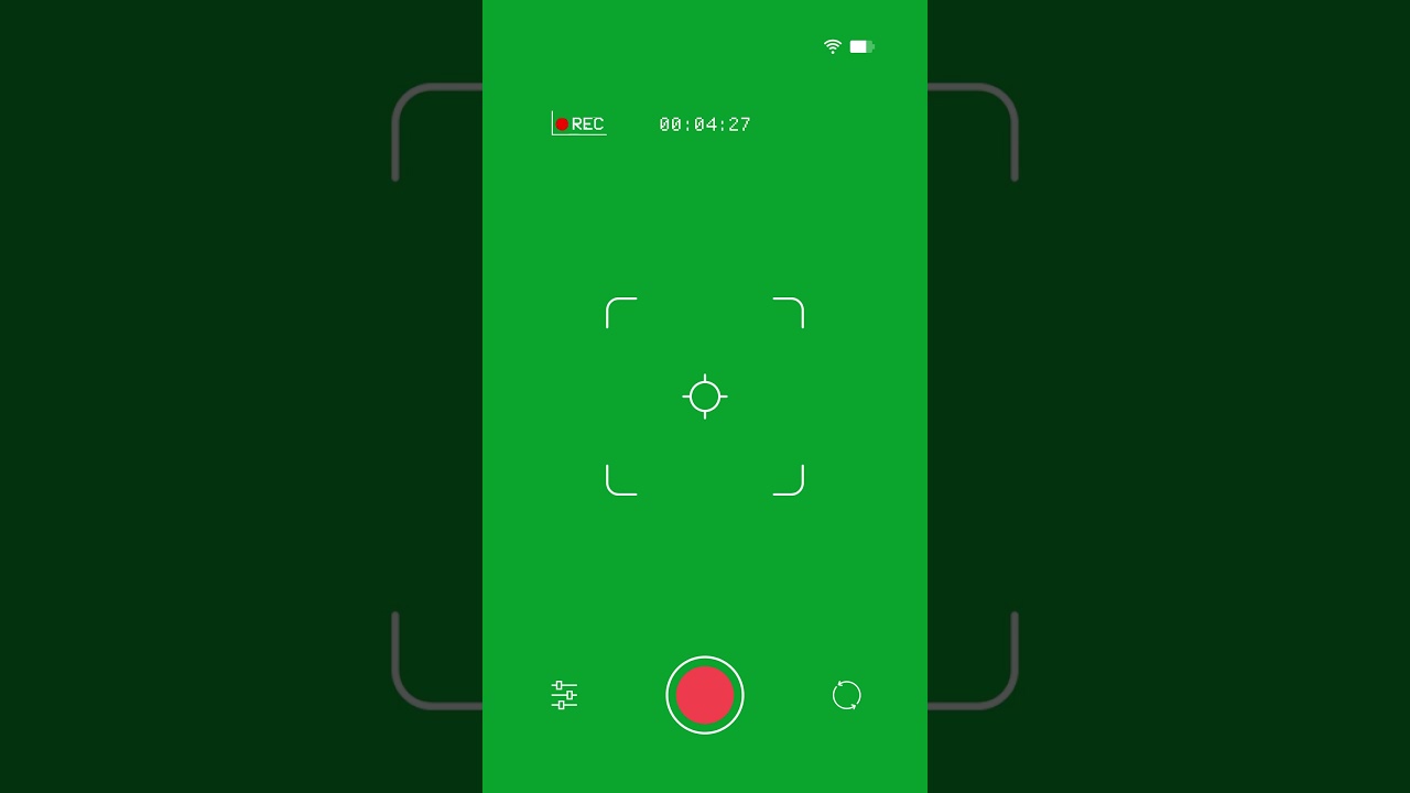Modern Camera UI Recording Mobile Video | iPhone Green Screen Effect #greenscreen