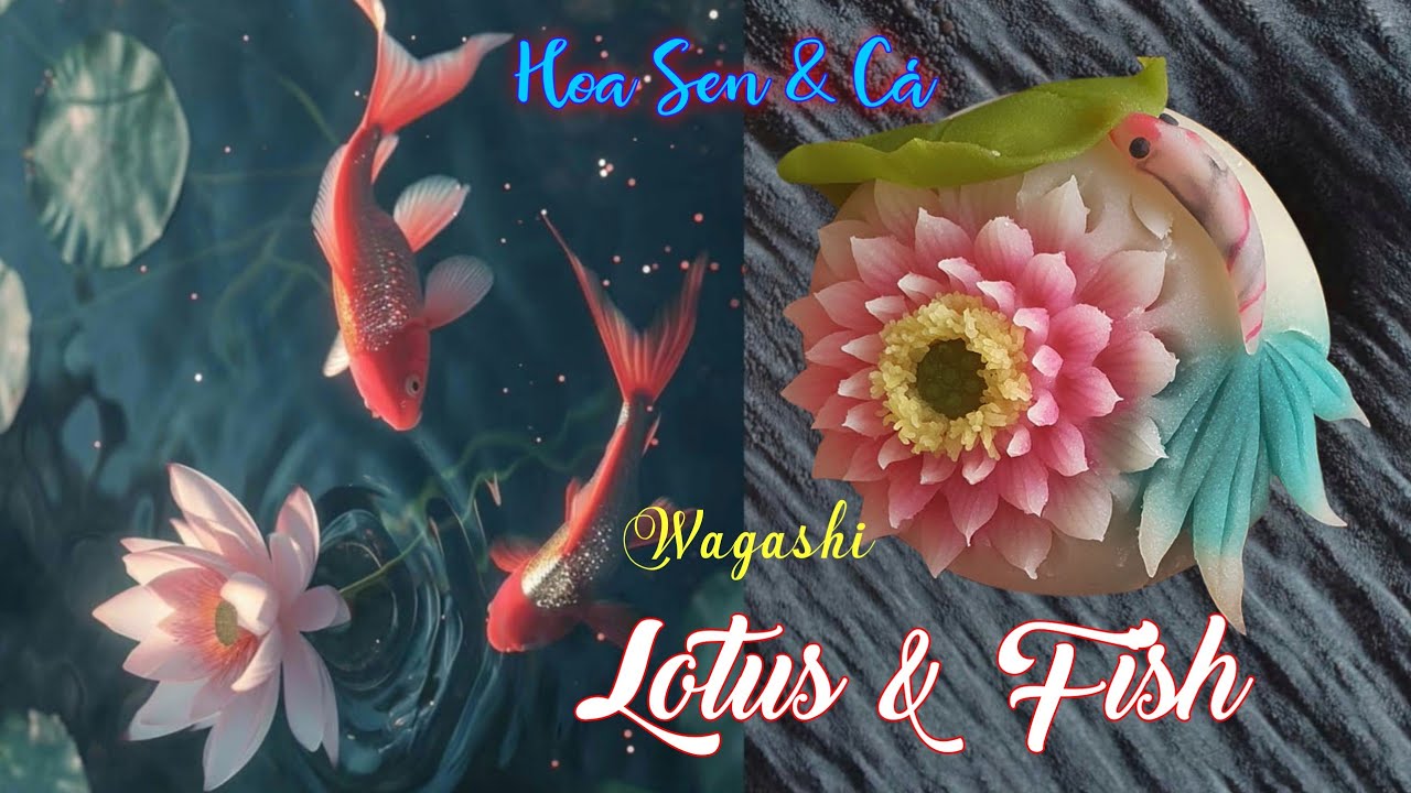 How To Make The Lotus & Fish  Nerikiri Wagashi