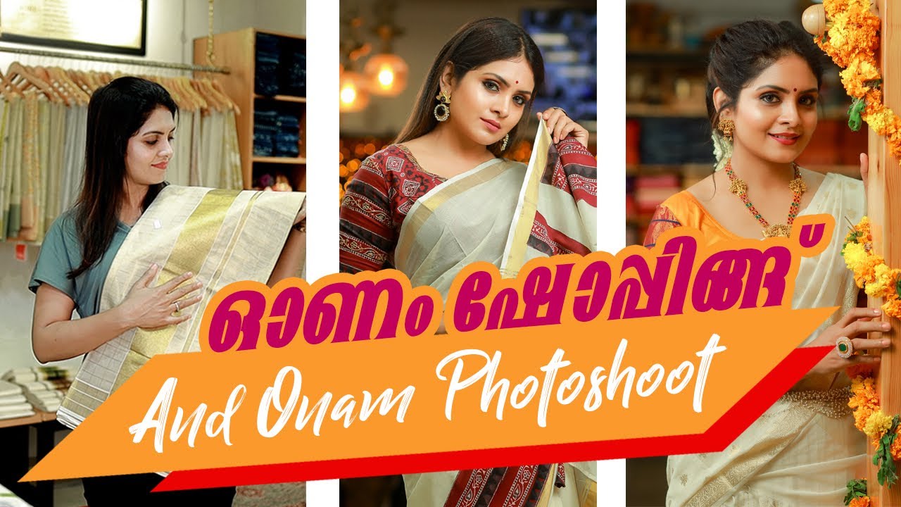 Onam Moments: Shopping & Photoshoot | Life stories with Gayathri Arun #shoppingvlog