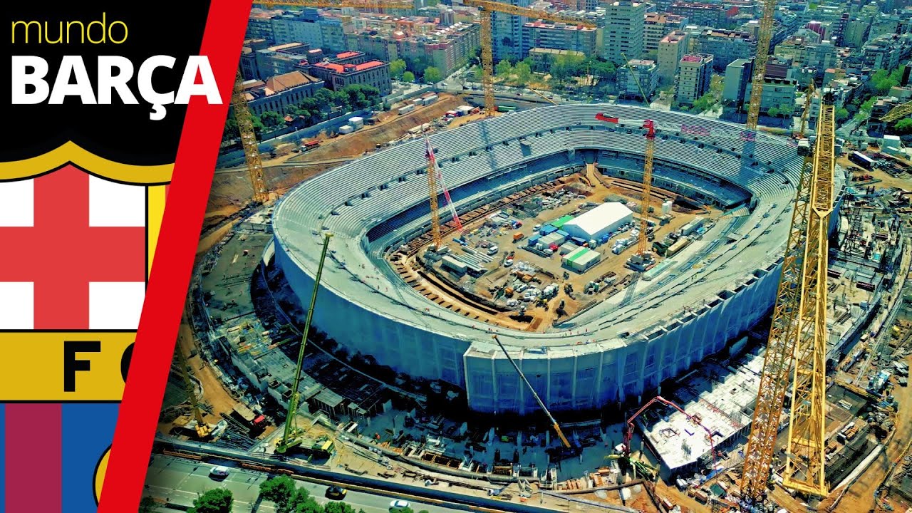 FC BARCELONA - NUEVAS IMÁGENES AÉREAS de las obras del Spotify Camp Nou (14 abril 2024)