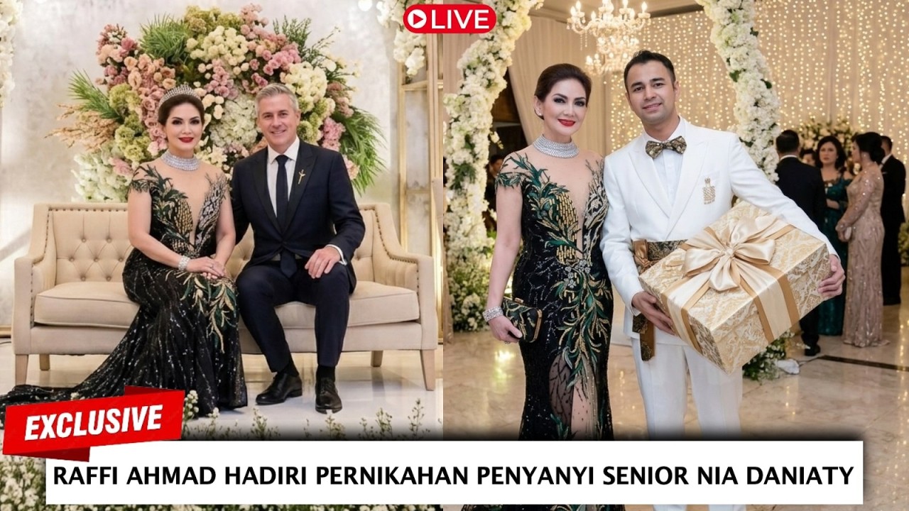RAFFI AHMAD BAWA KADO SPESIAL DIPERNIKAHAN PENYANYI NIA DANIATY DENGAN PENGUSAHA KAYA ASAL AUSTRALIA