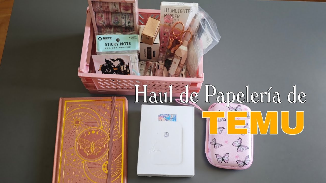 Haul de Papelería de TEMU!! 🩷🫶🏻🛍️📚