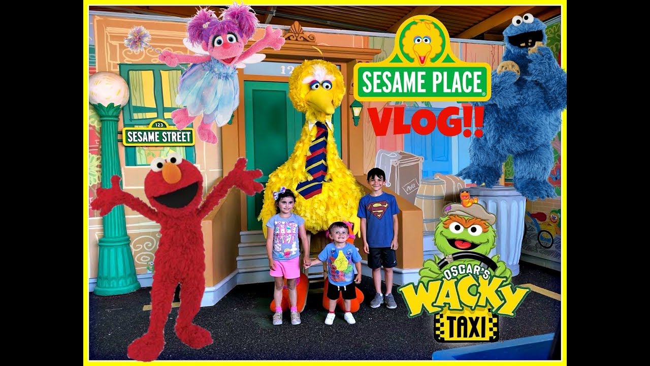 Sesame Place Vlog! Sesame Street Parade! Elmo Cookie Monster Big Bird Rides & Shows!