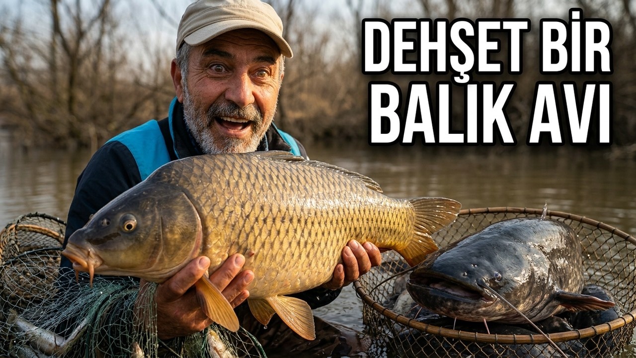 NEHİRDE BALIK AVI-YAYIN AVI-SAZAN AVI-SERPME İLE BALIK AVI!