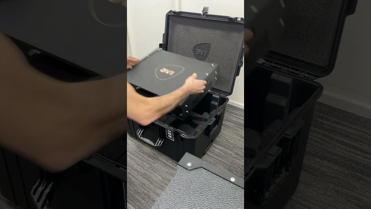 Pelican 1637 Air Case with Event Gear 2U Fly Rack, Gear Tray and Custom Foam Fit out for Shure ULX-D