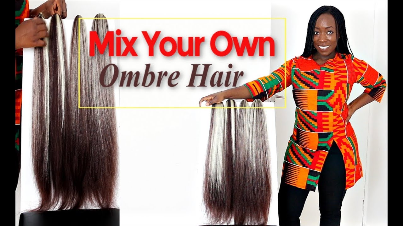 How To Create Highlights Ombre With Braiding Hair Mix Colours Featuring Grasfield African Prints