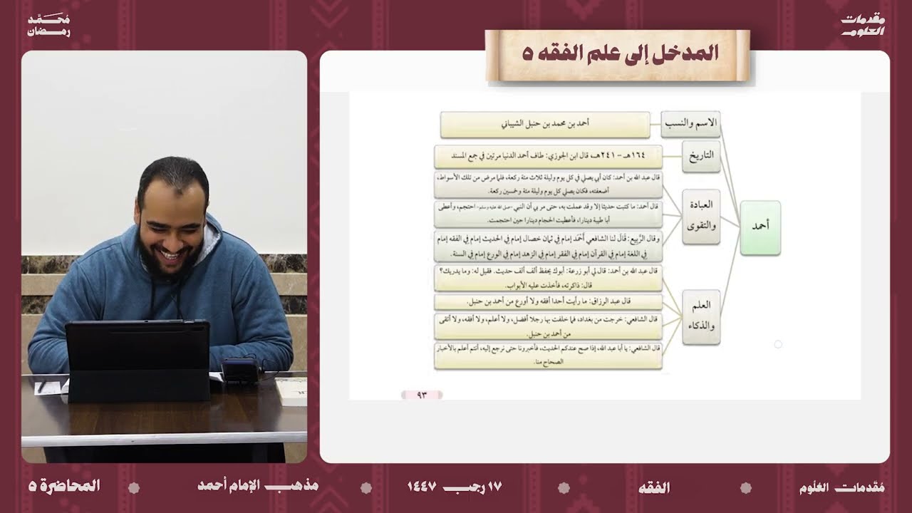 مُقدمات العلوم | المدخل إلى علم الفقه | المذاهب الأربعة: الإمام أحمد | المحاضرة 05