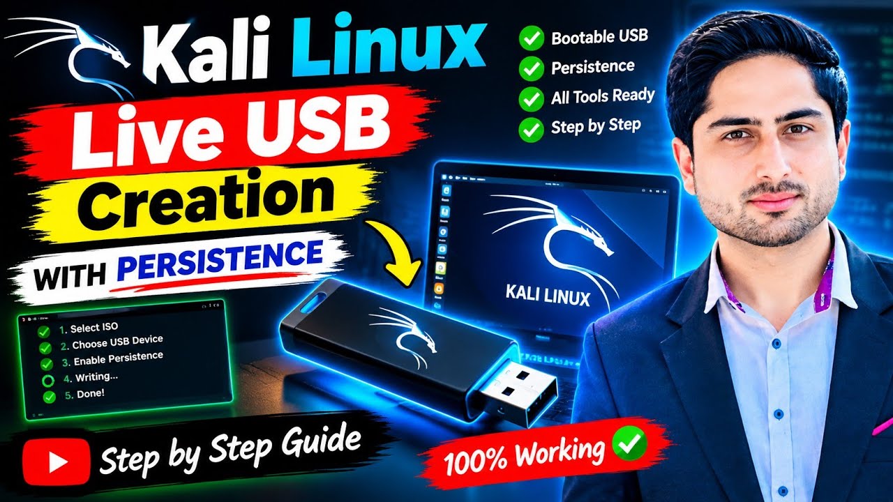 How to Make Kali Linux Live USB with Persistence 2025 | Kali Linux for Beginners