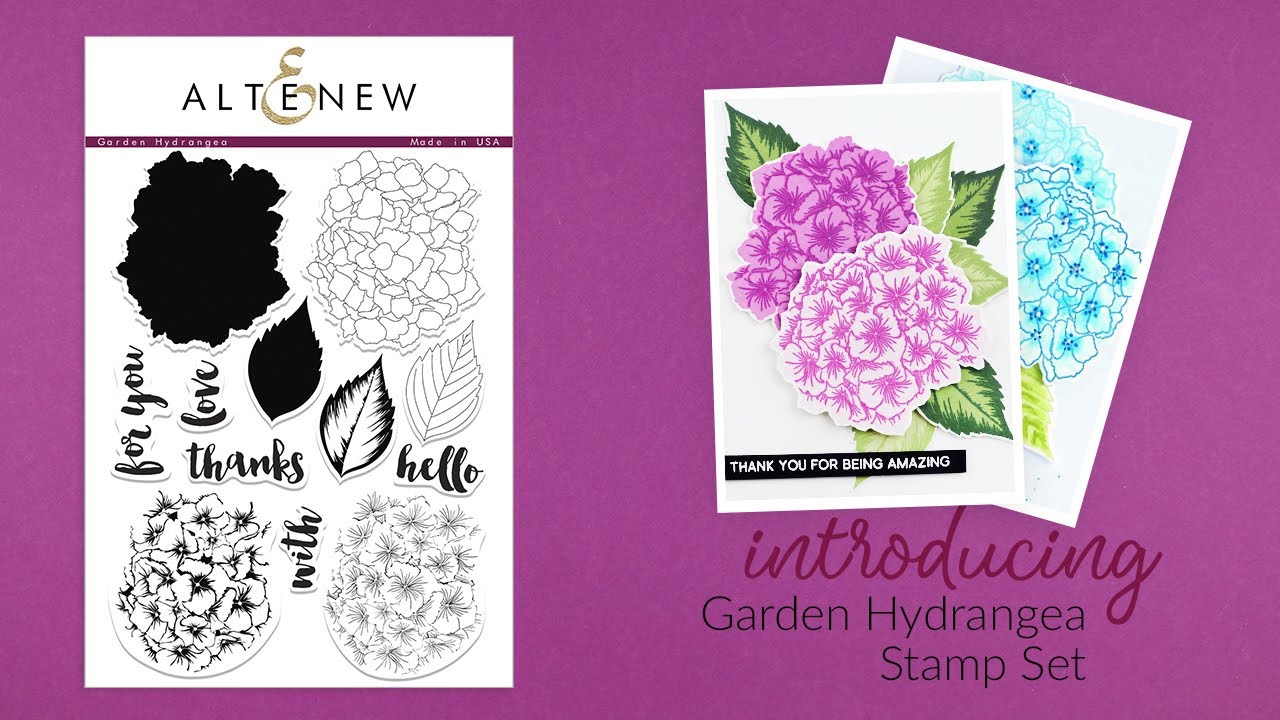 Altenew Stamps Intro - Garden Hydrangea