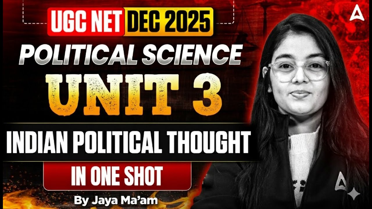UGC NET Political Science | UGC NET Political Science Unit 3 Indian Political Thought By Jaya Ma'am