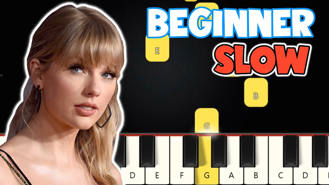 Enchanted - Taylor Swift | Slow Beginner Piano Tutorial | Easy Piano