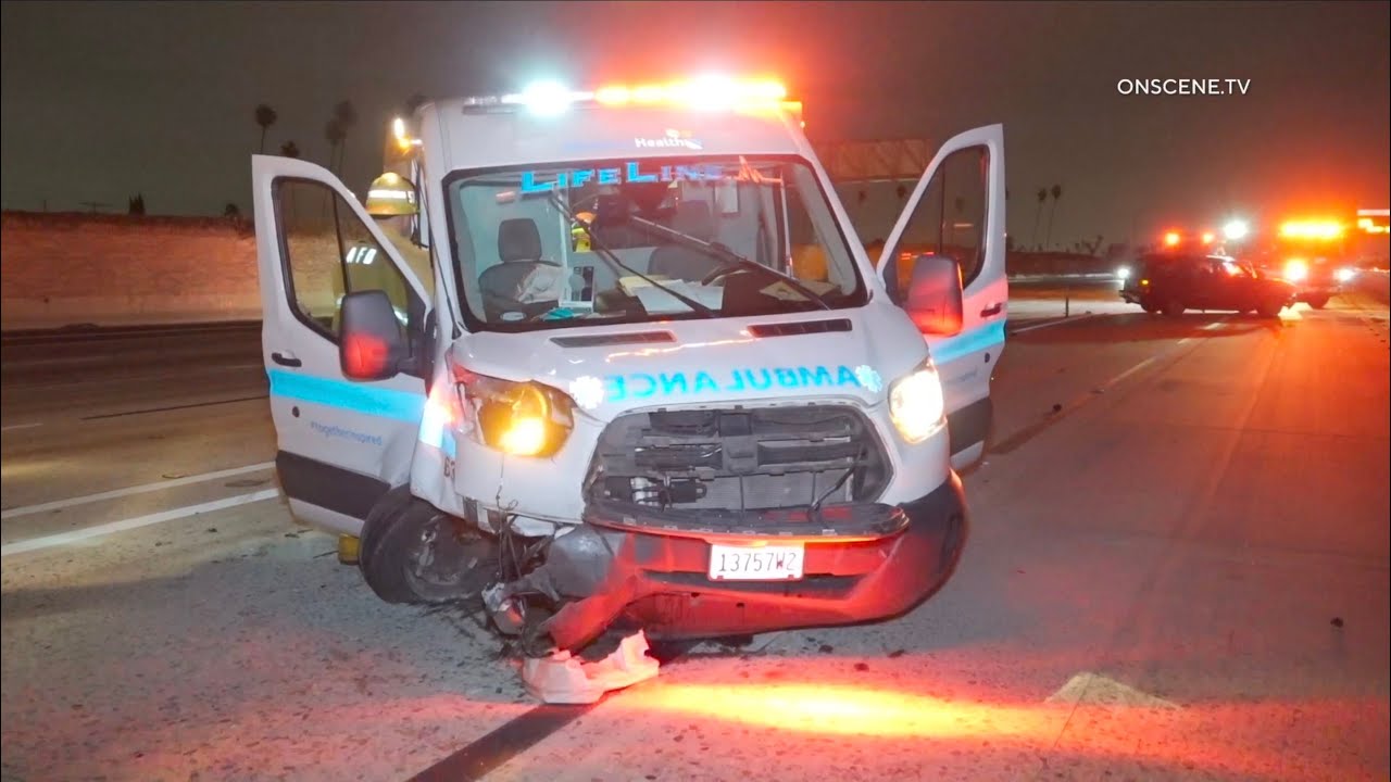 Ambulance Involved In Injury Freeway Crash | Los Angeles