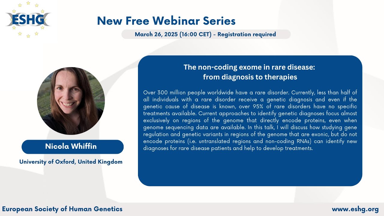ESHG Webinar Series Episode 2 with Nicky Whiffin