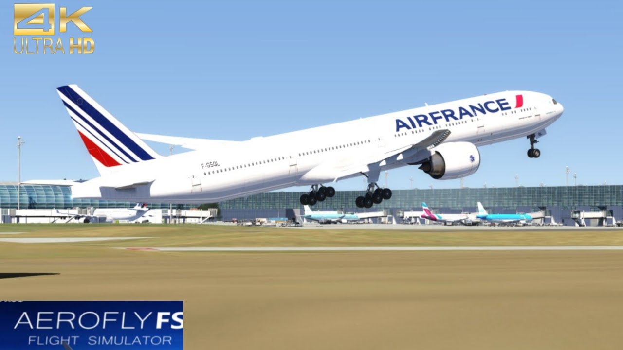 AEROFLY FS GLOBAL | Fullflight I Air france b777 300er| (LFPG) Paris -  (GUCY) Conakry 