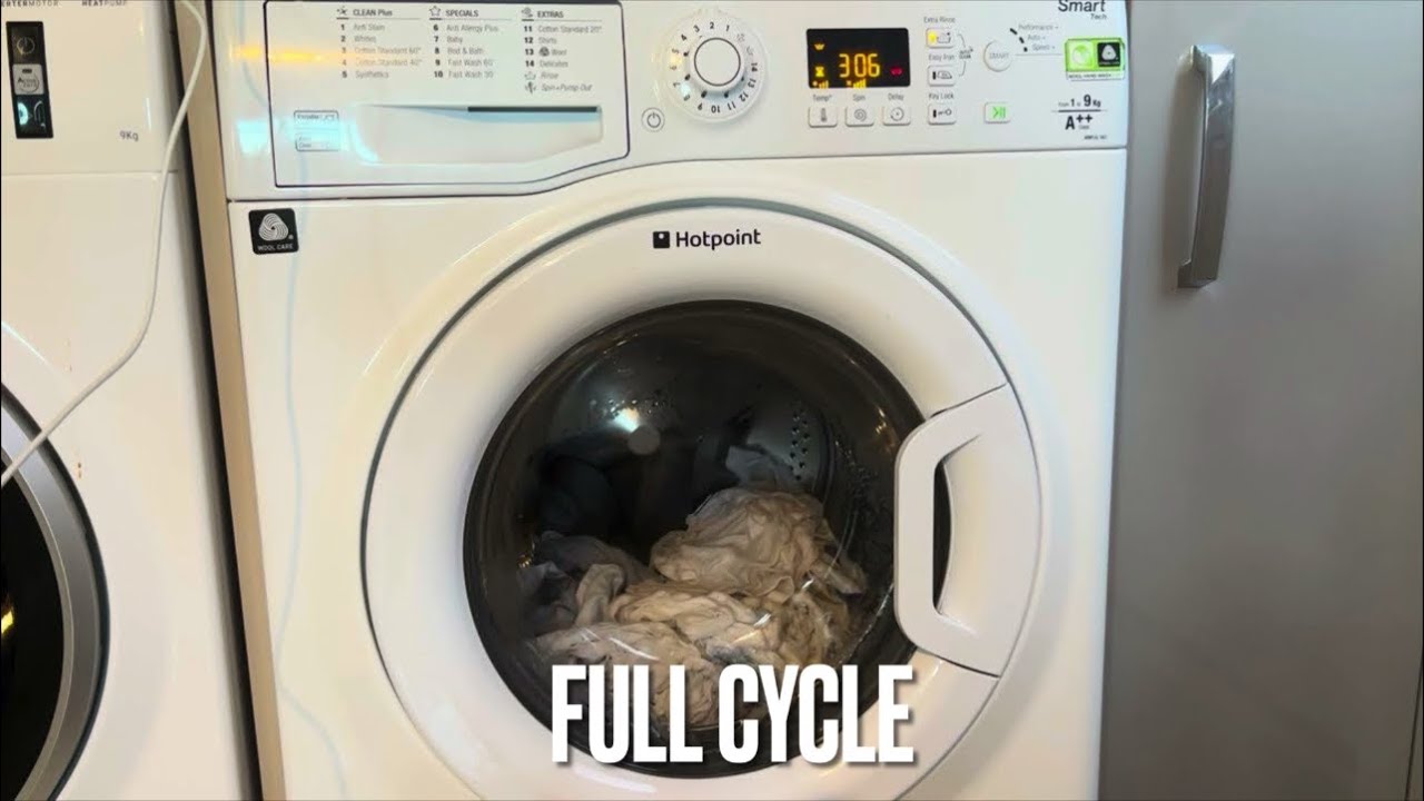 Hotpoint Smart Tech WMFUG942 - Whites 60°C (Full Cycle)