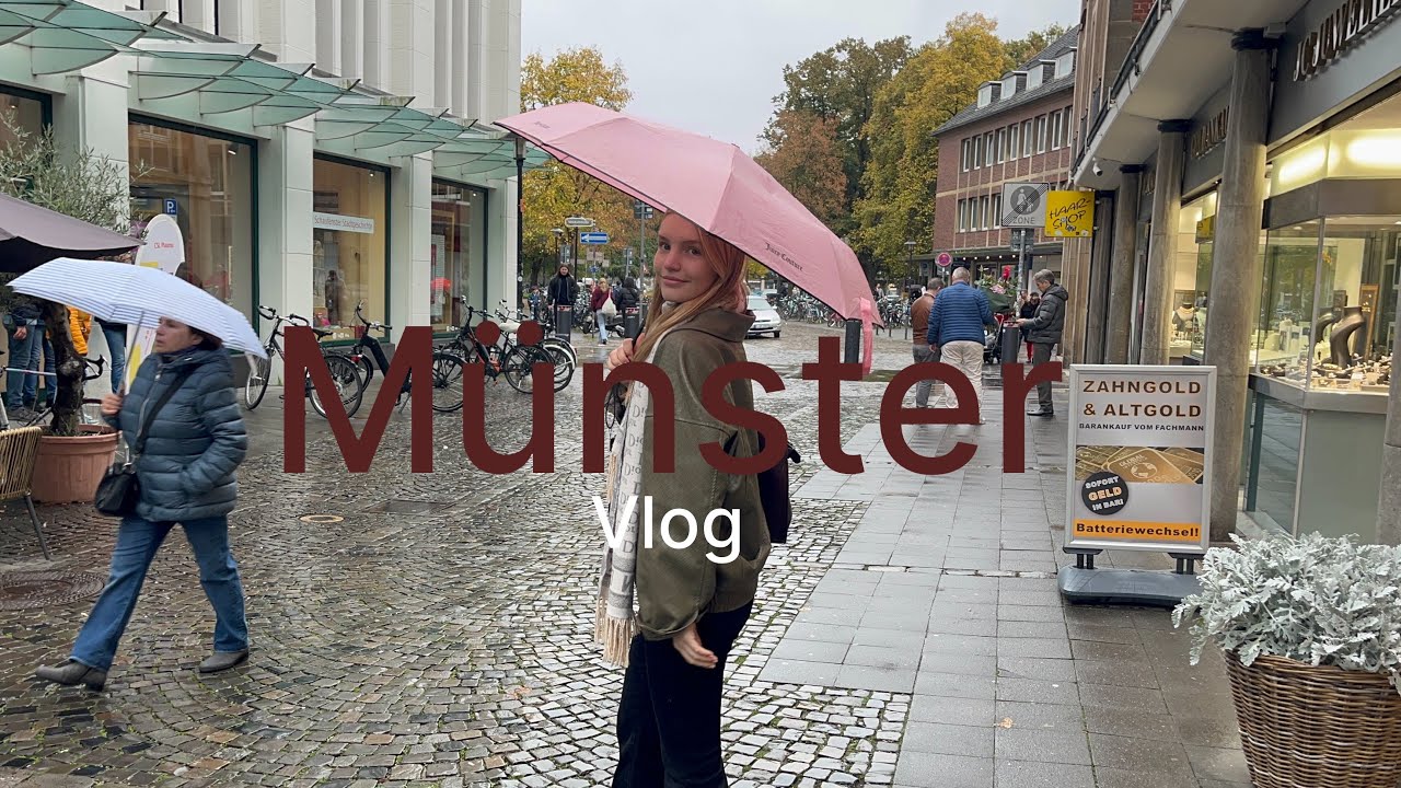 Мій перший влог з Мюнстера !!! Атмосфера осені 🍂☕️🌧️, знову не смогли знайти гарне кафе ?? 