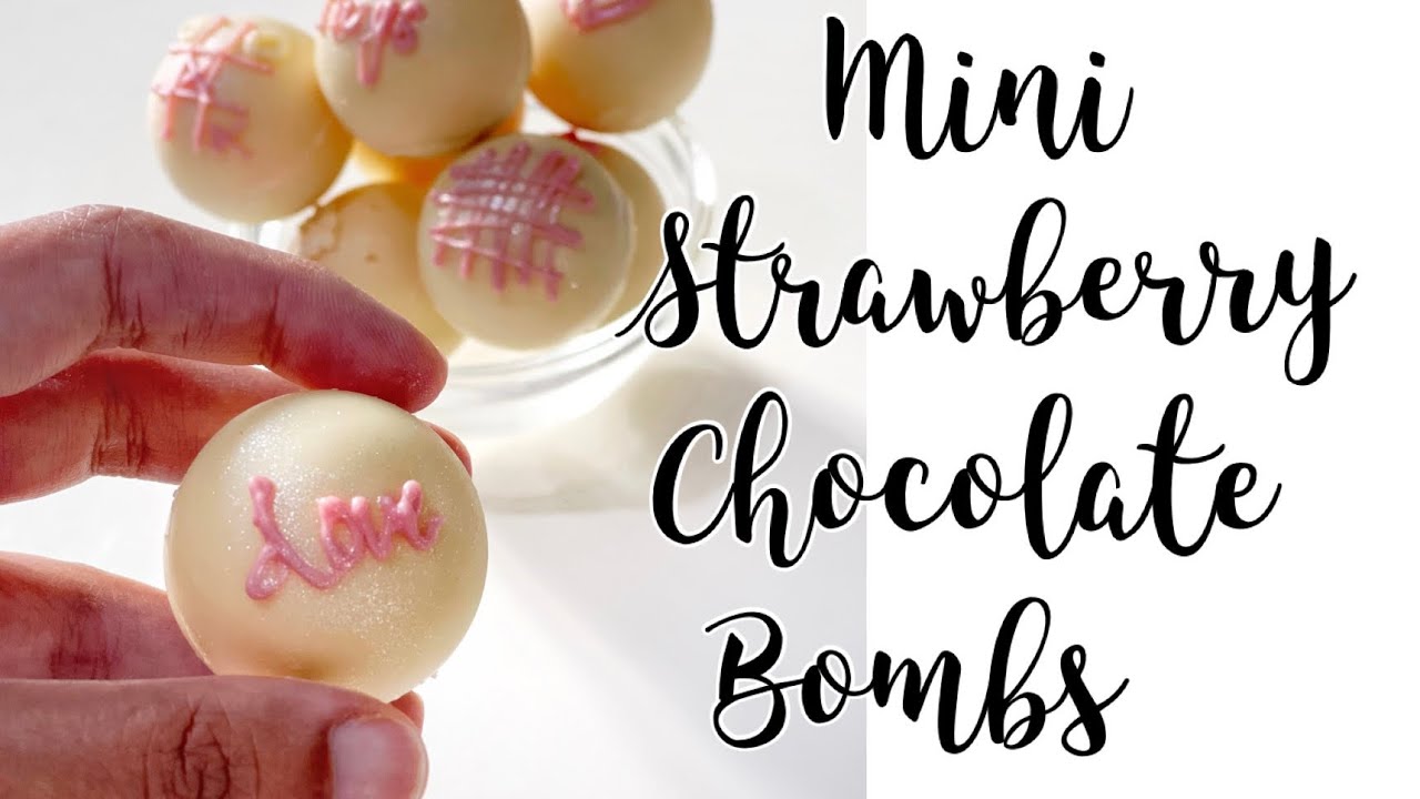 Mini Strawberry Chocolate Bombs - Valentine Special | White Chocolate Bombs | Trending Hot Choc Bomb