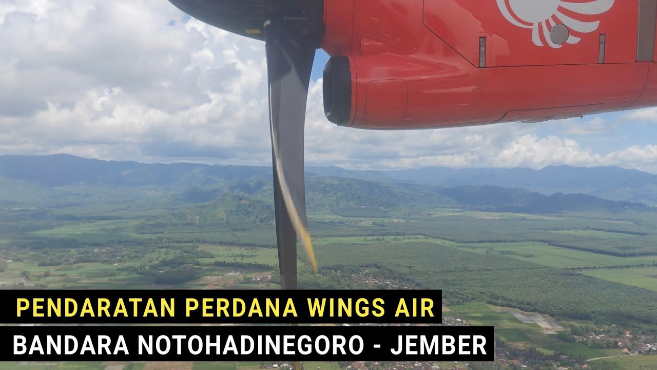 Pendaratan Perdana Pesawat Wings Air di Bandara Notohadinegoro Jember