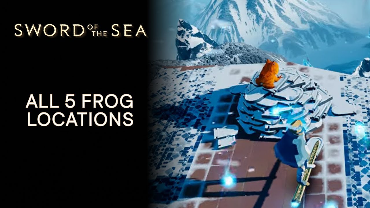 Sword of sea walkthrough - All 5 frog locations - 5 frog trophies