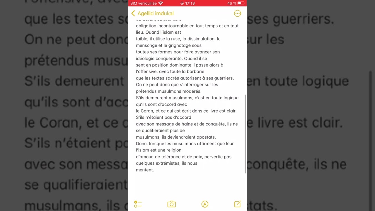 Islam arabe pour des Kabyles endormis