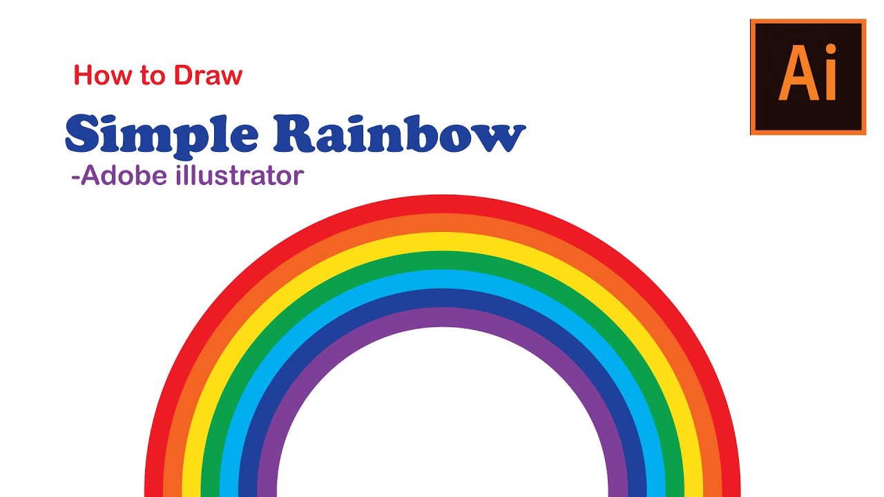 How to make simple Rainbow -Adobe Illustrator