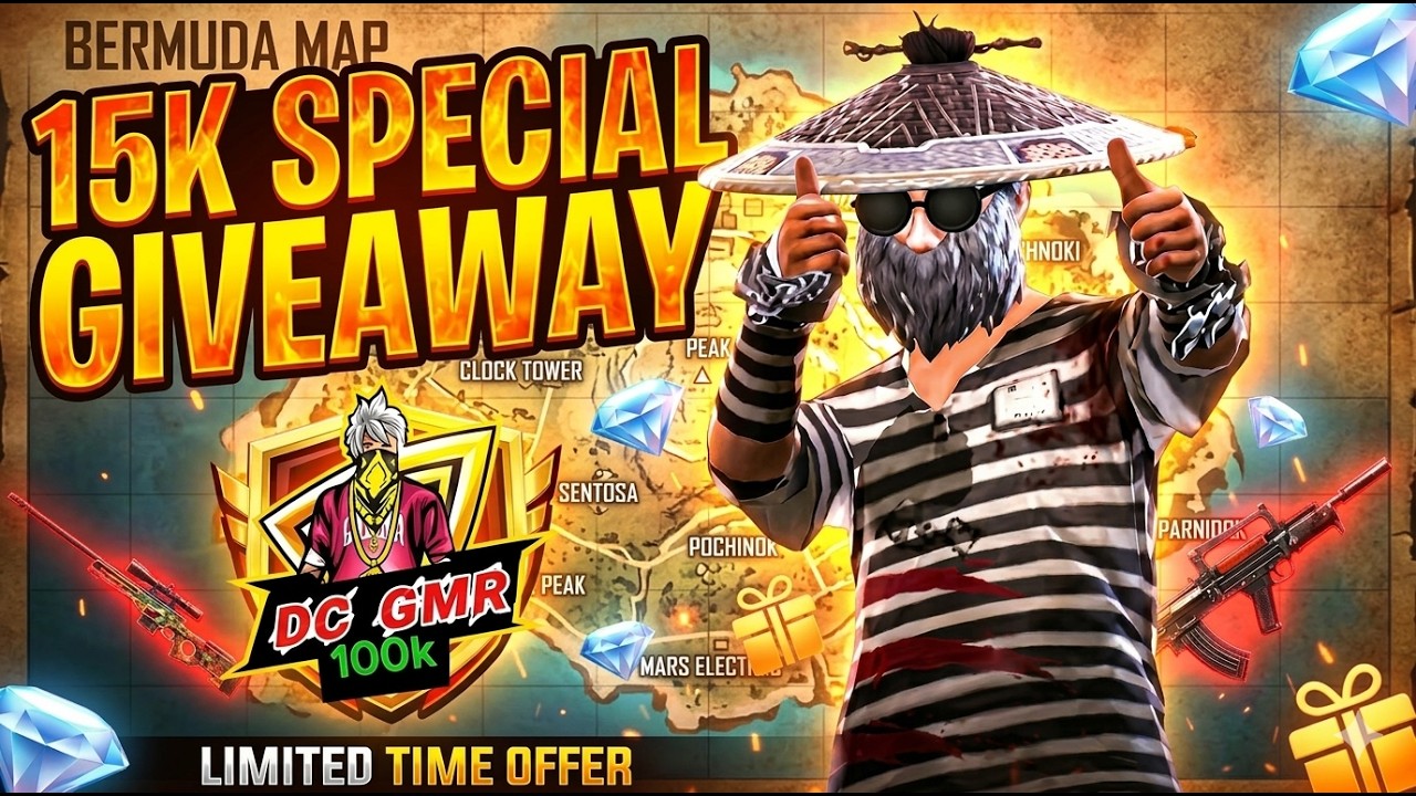 🛑15K Special Giveaway! 🎁 Sabko Milega Diamond? | DC GMR Free Fire